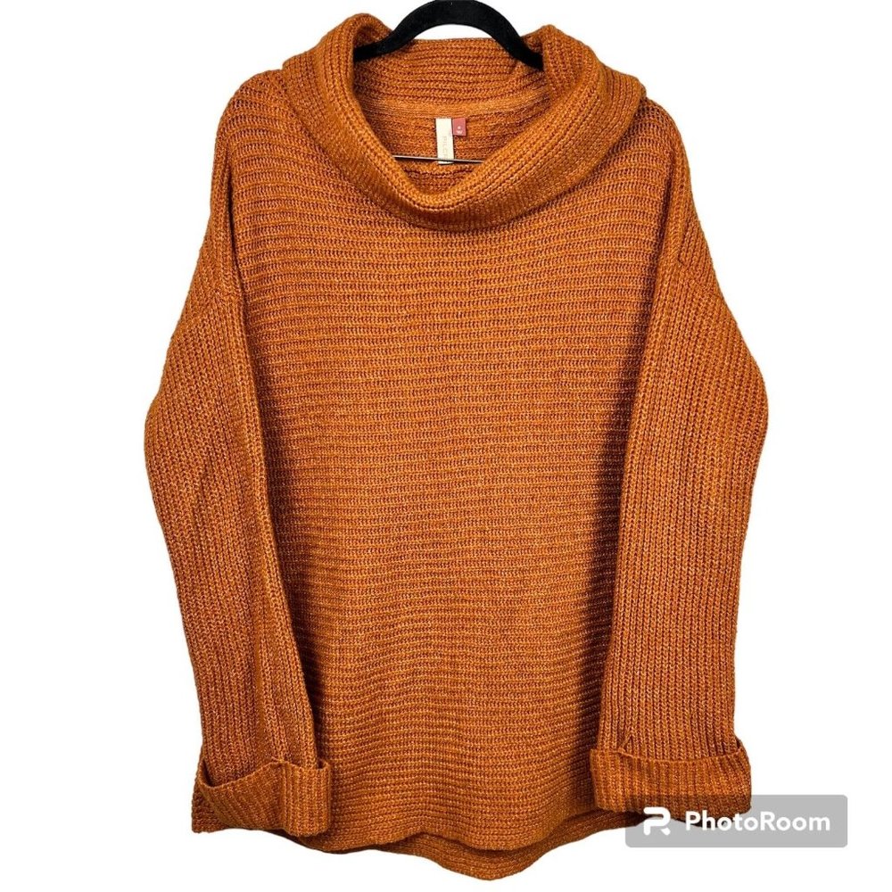 Anthropologie Pilcro Women's Knit Tunic Long Sleeve Cowl Neck Sweater Size M